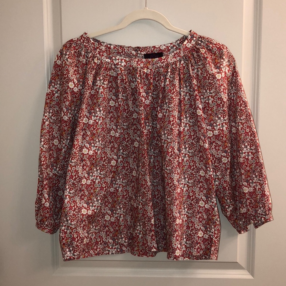 J. Crew Flower Blouse